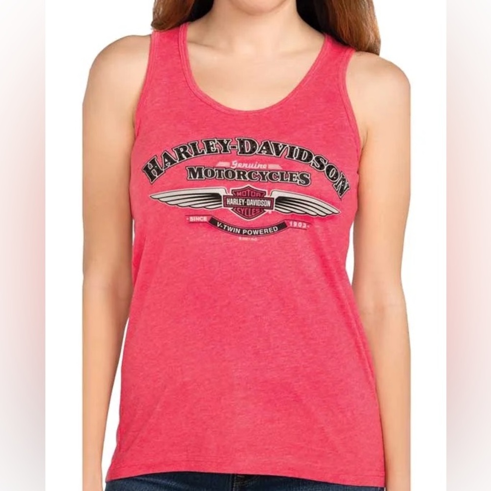 ***SOLD ON ANOTHER PLATFORM*** 
Harley-Davidson Women's Red Graphic Tank Top